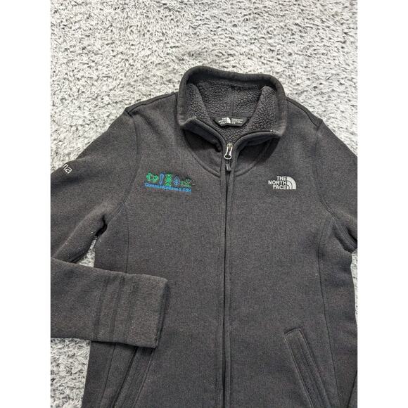 The North Face Jacket Women Medium Black Embroidered Normcore Full Zip Outdoor - Picture 3 of 8